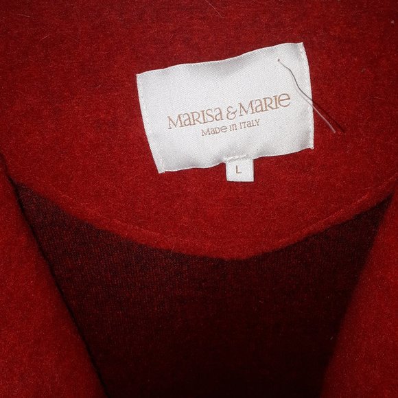 NWOT Brilliant Red Wool Italian Jacket - Picture 2 of 4